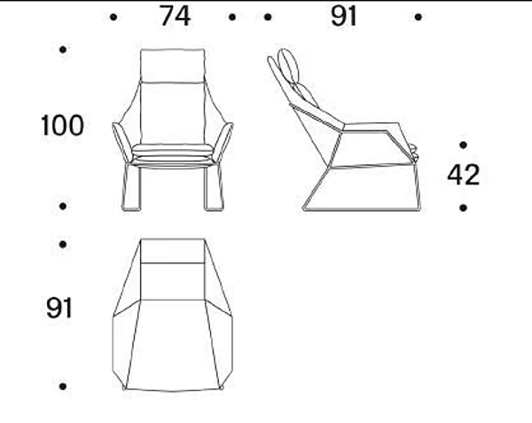 Poltrona bergère con schienale alto in tessuto Saba New York fabbrica SABA dall'Italia. Foto №9