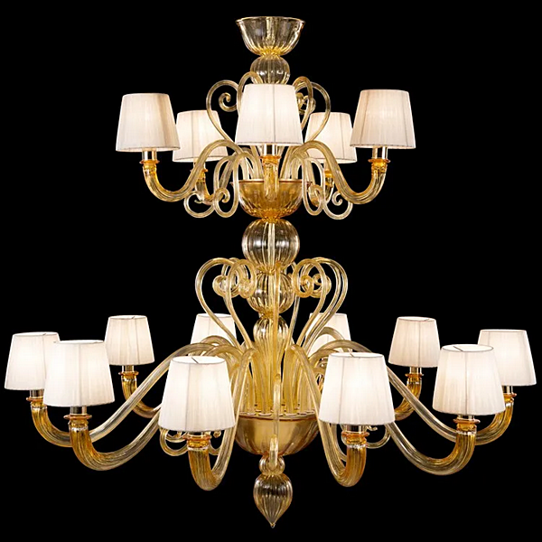 Lampadario in vetro soffiato fatto a mano Gatsby MULTIFORME fabbrica MULTIFORME dall'Italia. Foto №4