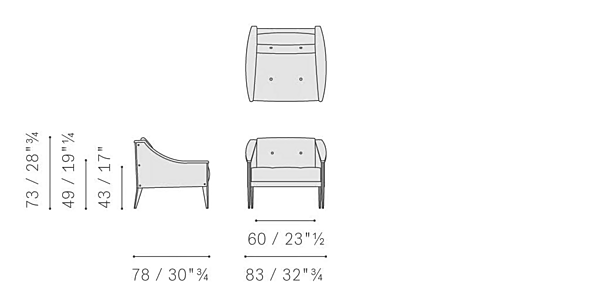 Poltrona con braccioli in tessuto Dezza 24 Poltrona Frau fabbrica POLTRONA FRAU dall'Italia. Foto №5