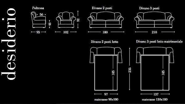 Divano BIBA salotti Desiderio fabbrica BIBA salotti dall'Italia. Foto №5