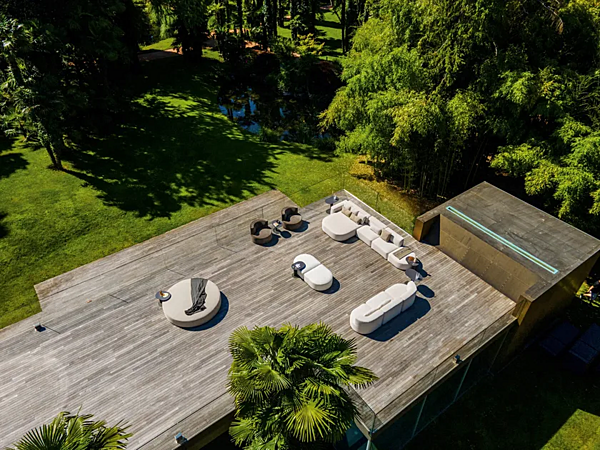 Divano modulare in tessuto da giardino Belt VARASCHIN fabbrica VARASCHIN dall'Italia. Foto №13