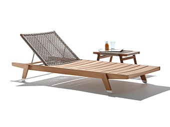 Lettino prendisole in iroko FLEXFORM collezione Hora Sexta