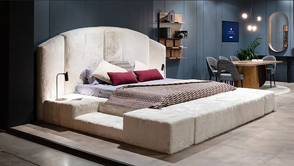 Letto matrimoniale con testata imbottita in tessuto CASA +39 CONCEPT 01 ECO001 fabbrica ENCORE (by CASA +39) dall'Italia. Foto №10