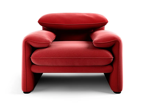 Poltrona in pelle con poggiatesta Maralunga 50 CASSINA fabbrica CASSINA dall'Italia. Foto №1