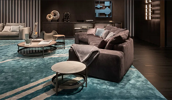 Divano curvo in tessuto GIORGETTI Skyline fabbrica GIORGETTI dall'Italia. Foto №3