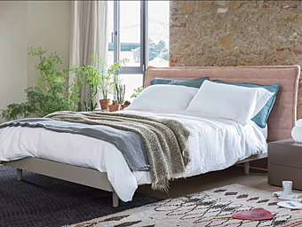 Letto matrimoniale con testata imbottita Rolling NOVAMOBILI
