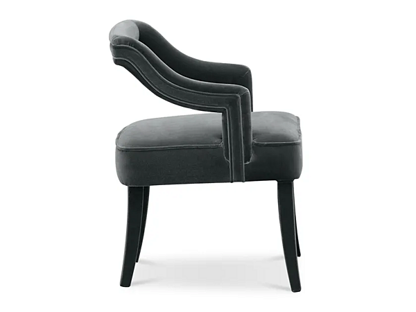 Poltrona in velluto imbottita con braccioli Oka BRABBU fabbrica BRABBU dall'Italia. Foto №7