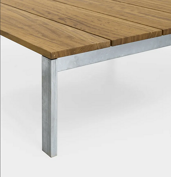 Tavolino laterale quadrato in teak slattato Kristalia Be Easy fabbrica Kristalia dall'Italia. Foto №2