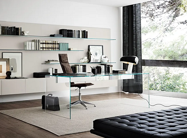 Scrivania rettangolare in cristallo AIR Gallotti&Radice fabbrica Gallotti & Radice dall'Italia. Foto №6