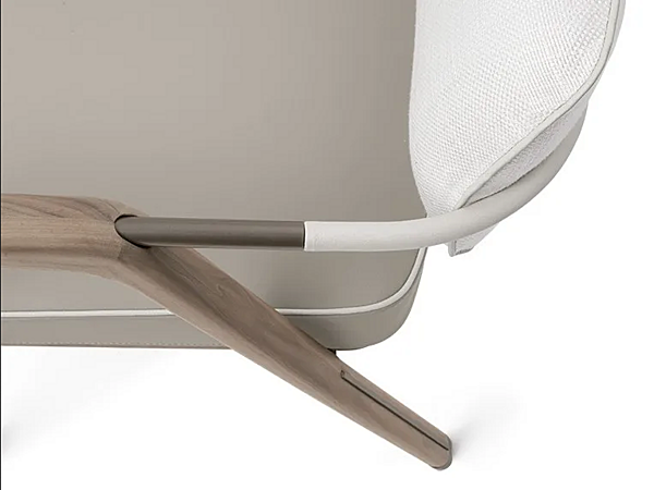 Poltrona con braccioli in pelle e tessuto GIORGETTI ELSA fabbrica GIORGETTI dall'Italia. Foto №4
