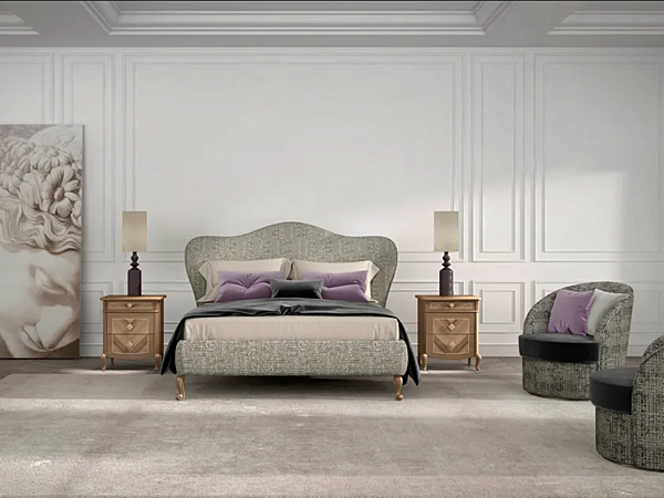 Letto matrimoniale con testata imbottita CASA +39 FLY C22001, C22002 fabbrica CASA +39 dall'Italia. Foto №2