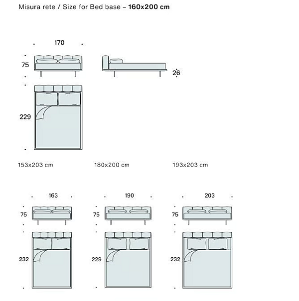 Letto matrimoniale in tessuto con testata imbottita Pixel Air Saba fabbrica SABA dall'Italia. Foto №6