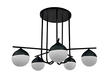 Lampada a sospensione in vetro e ferro LED Node CORTEZARI 1463, 1466