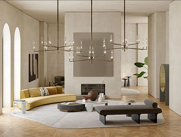 Lampadario in ottone dimmerabile a LED Epsilon Gallotti&Radice fabbrica Gallotti & Radice dall'Italia. Foto №6