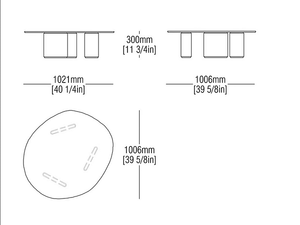 Tavolino da caffè rotondo in vetro fuso MisuraEmme Stowe fabbrica MisuraEmme dall'Italia. Foto №4