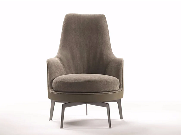 Poltrona alta in tessuto con schienale morbido FLEXFORM GUSCIOALTO SOFT fabbrica FLEXFORM dall'Italia. Foto №1