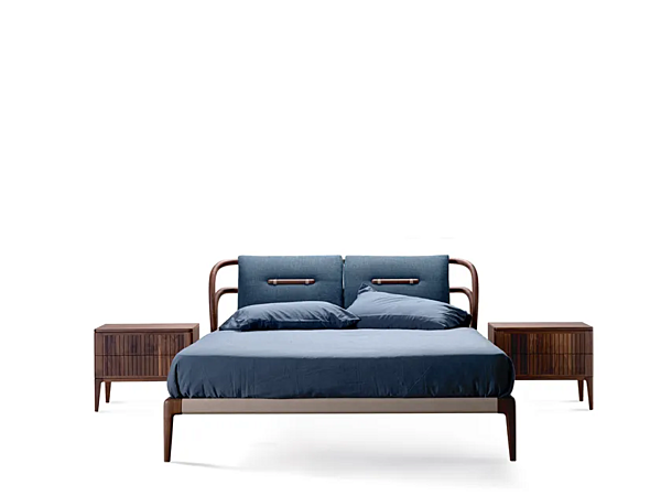 Letto matrimoniale in legno massello con testata imbottita DALE Smusso P 130 fabbrica Dale Italia (by Cantiero) dall'Italia. Foto №12