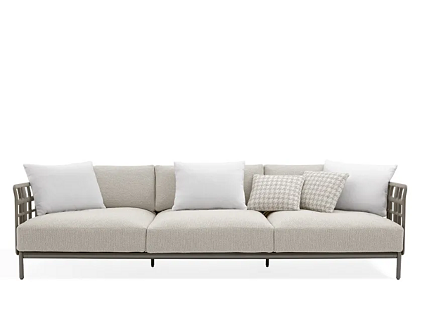 Divano da giardino a 4 posti in tessuto e metallo verniciato GIORGETTI Aldia 91030 fabbrica GIORGETTI dall'Italia. Foto №1