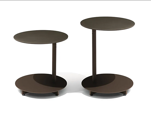 Tavolino laterale rotondo in acciaio GIORGETTI Apsara 88100, 88101, 88102 fabbrica GIORGETTI dall'Italia. Foto №1