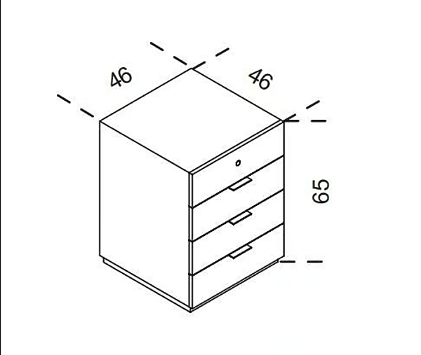 Unità di cassetti per ufficio in faggio con ruote Gallotti&Radice President fabbrica Gallotti & Radice dall'Italia. Foto №3