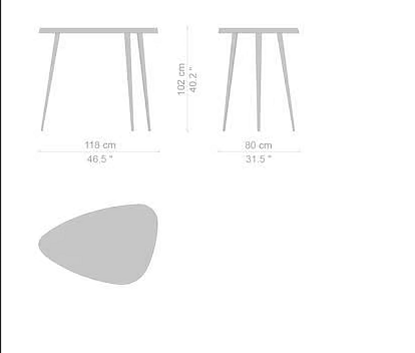 Tavolo alto da giardino in legno multistrato CASSINA MEXIQUE fabbrica CASSINA dall'Italia. Foto №4
