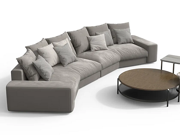 Divano curvo in tessuto GIORGETTI Skyline fabbrica GIORGETTI dall'Italia. Foto №1