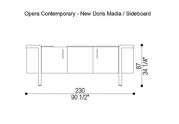 Credenza in legno nuova Doris OPERA CONTEMPORARY fabbrica OPERA CONTEMPORARY dall'Italia. Foto №4