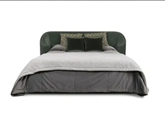 Letto matrimoniale in velluto imbottito BRABBU collezione Wales