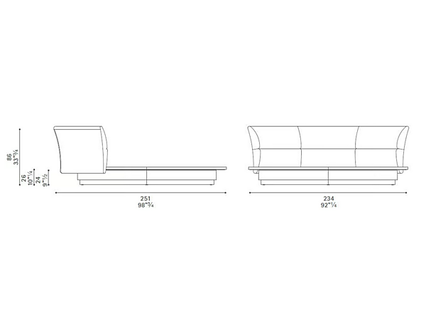 Letto matrimoniale rotondo con spalliera imbottita POLTRONA FRAU Lullaby Due fabbrica POLTRONA FRAU dall'Italia. Foto №8