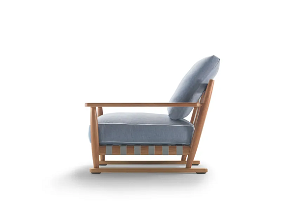 Poltrona da giardino con braccioli in iroko FLEXFORM Meriggio fabbrica FLEXFORM dall'Italia. Foto №4