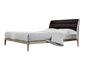 Letto matrimoniale in legno con testata imbottita DALE Verso Nord P 615