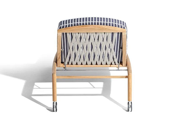 Lettino prendisole reclinabile in teak con ruote POLTRONA FRAU The Secret Garden fabbrica POLTRONA FRAU dall'Italia. Foto №4