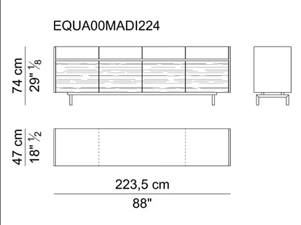 Credenza in legno con ante Equa i 4 Mariani fabbrica i 4 Mariani dall'Italia. Foto №11