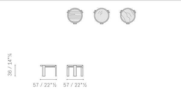 Tavolino da caffè rotondo in vetro POLTRONA FRAU DUO fabbrica POLTRONA FRAU dall'Italia. Foto №11