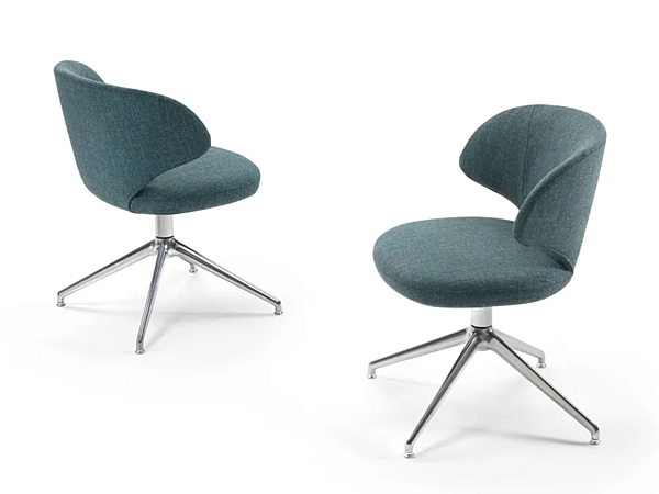 Poltrona girevole a 4 razze in tessuto Flexform Susanne 2A702 fabbrica FLEXFORM dall'Italia. Foto №4