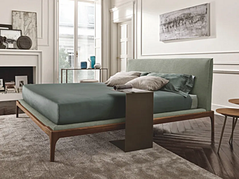 Letto matrimoniale con testata imbottita in legno Gladys Duomo Design