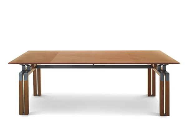 Scrivania esecutiva rettangolare in legno con piano in pelle I 4 Mariani Paso Doble fabbrica i 4 Mariani dall'Italia. Foto №8
