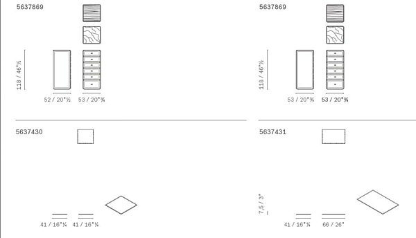 Comò in pelle Moondance POLTRONA FRAU fabbrica POLTRONA FRAU dall'Italia. Foto №4