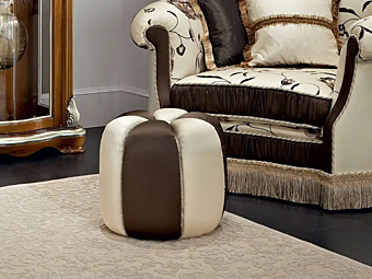 Pouf in tessuto imbottito Modenese Luxury Interiors 13527 fabbrica MODENESE GASTONE dall'Italia
