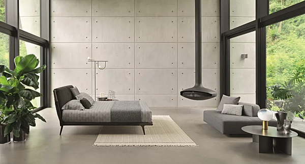 Letto matrimoniale con testata imbottita Flou Gaudi fabbrica Flou dall'Italia. Foto №8
