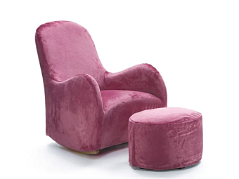 Poltrona a dondolo in tessuto GONGOLO GIOVANNETTI fabbrica GIOVANNETTI dall'Italia