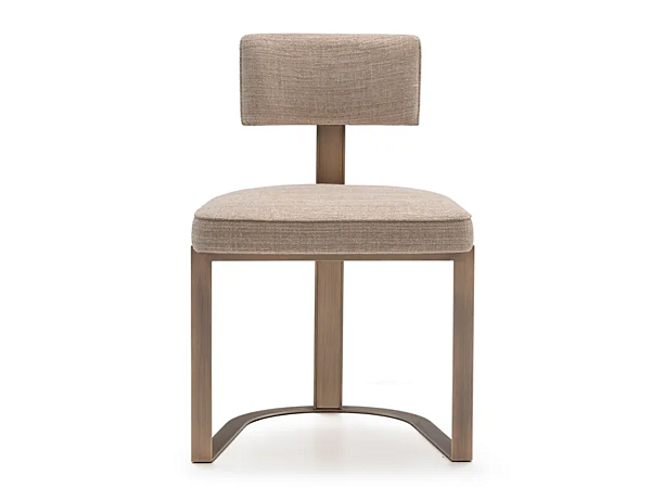 Poltrona in tessuto imbottito con base in metallo brunito ARCAHORN Sveva 6042B 6042B fabbrica ARCAHORN dall'Italia. Foto №1