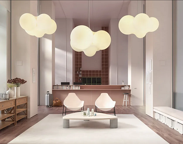 Lampada a sospensione in PMMA LED Cloudy AXOLIGHT fabbrica Axolight dall'Italia. Foto №5