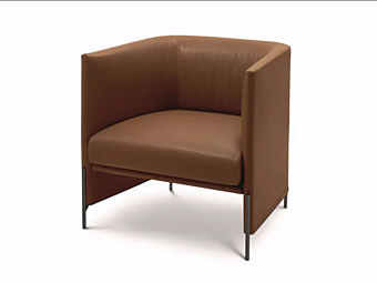 Poltrona in pelle imbottita con braccioli Algon Arflex Poltrona in pelle imbottita con braccioli Algon Arflex fabbrica ARFLEX dall'Italia