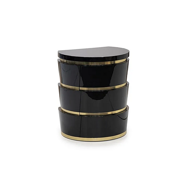 Tavolino da notte ovale con cassetti in legno FORMITALIA MUZIO fabbrica FORMITALIA dall'Italia. Foto №3