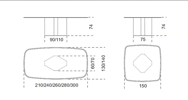 Tavolo rettangolare in legno EYL Gallotti&Radice fabbrica Gallotti & Radice dall'Italia. Foto №3