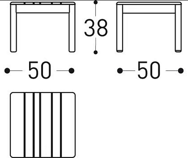 Tavolino laterale quadrato in teak VARASCHIN Barcode 2185, 2186 fabbrica VARASCHIN dall'Italia. Foto №10