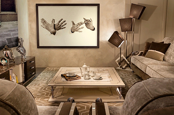 Tavolino da caffe MANTELLASSI J'adore Lalique fabbrica MANTELLASSI dall'Italia. Foto №4