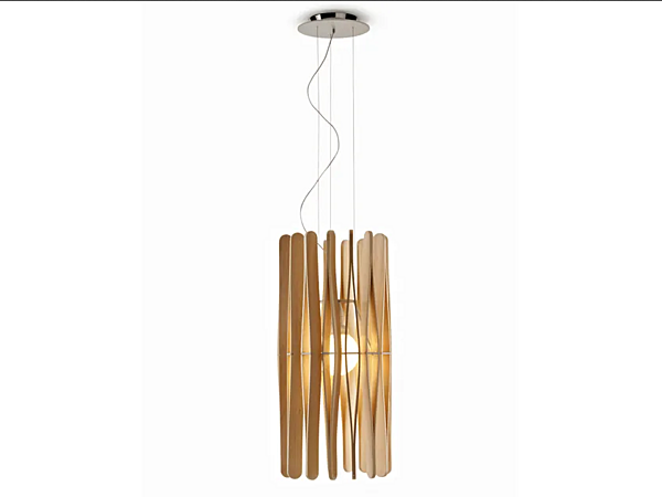 Lampada a sospensione in legno Stick Fabbian F23 A01 69 fabbrica Fabbian dall'Italia. Foto №1