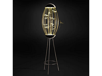 Lampada da terra in vetro LED con treppiede MULTIFORME P2023 fabbrica MULTIFORME dall'Italia